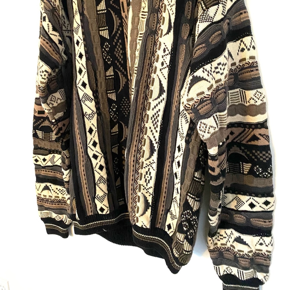 Vintage COTTON TRADERS Men’s Brown Tan Coogi Style Sweater XLXT - Picture 3 of 8